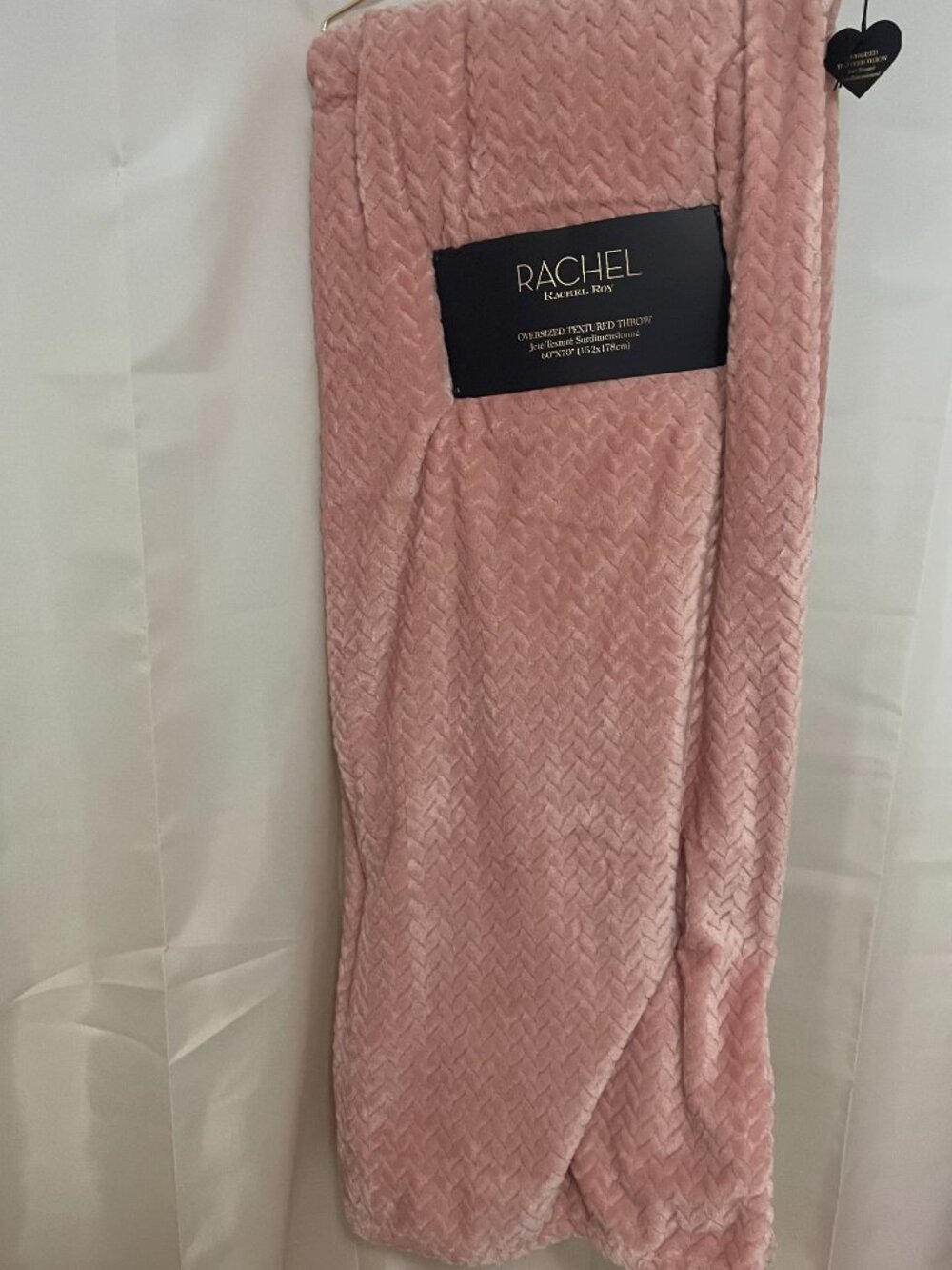 NWT Rachel Roy Oversized Textured Throw Blanket 60 x 70